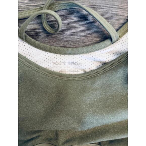 Tory Burch Olive Green Sports Bra with Criss-Cross Straps Women's Size Small - Picture 4 of 5